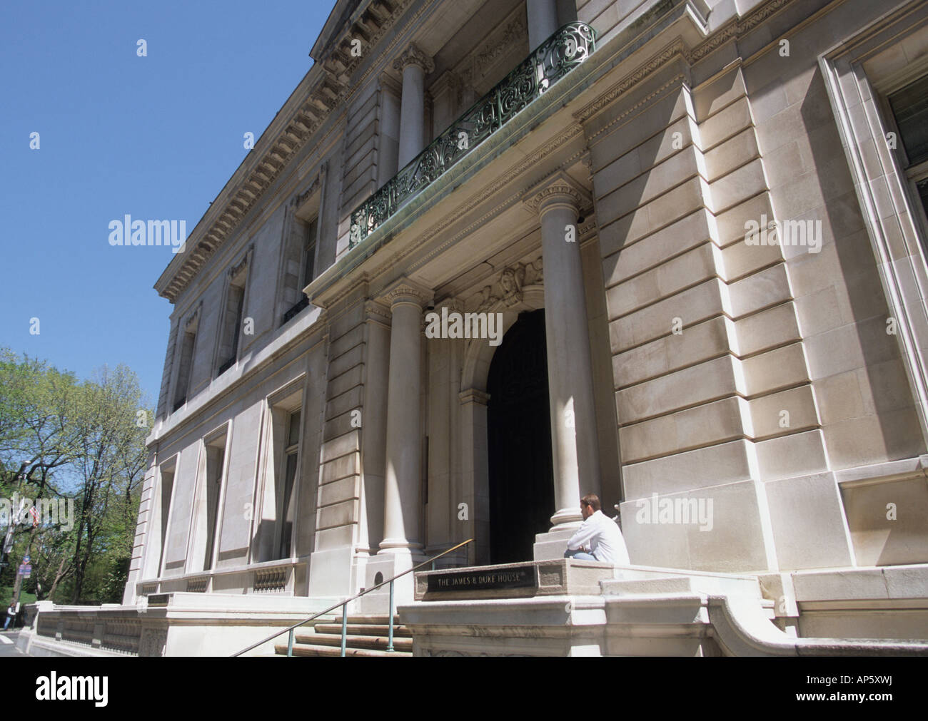 Frick Museum entrance on Fifth Avenue New York City Henry Clay Frick collection USA Stock Photo