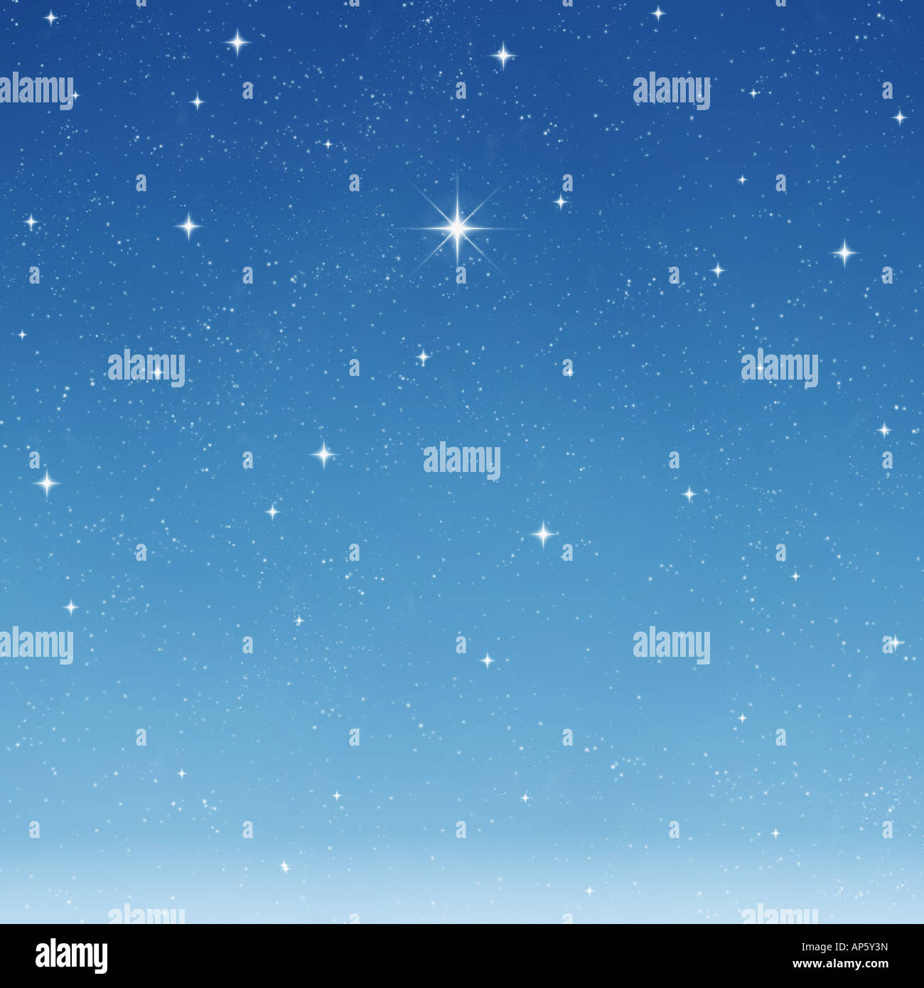 A Single Bright Wishing Star Stands Out From All The Rest Stock Photo Alamy