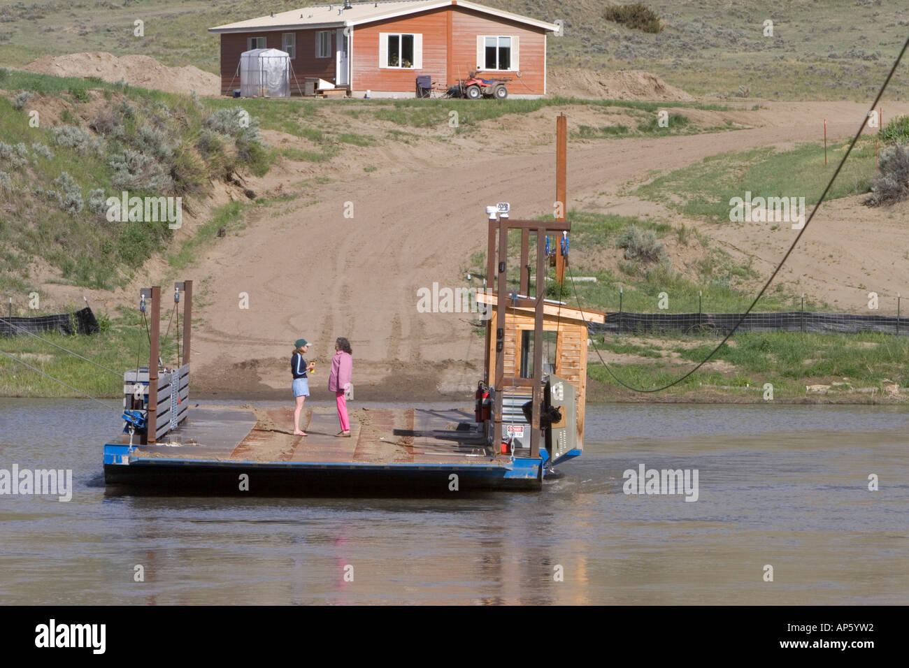 Stafford Ferry on the Missouri River near Winifred Montana Stock Photo Alamy