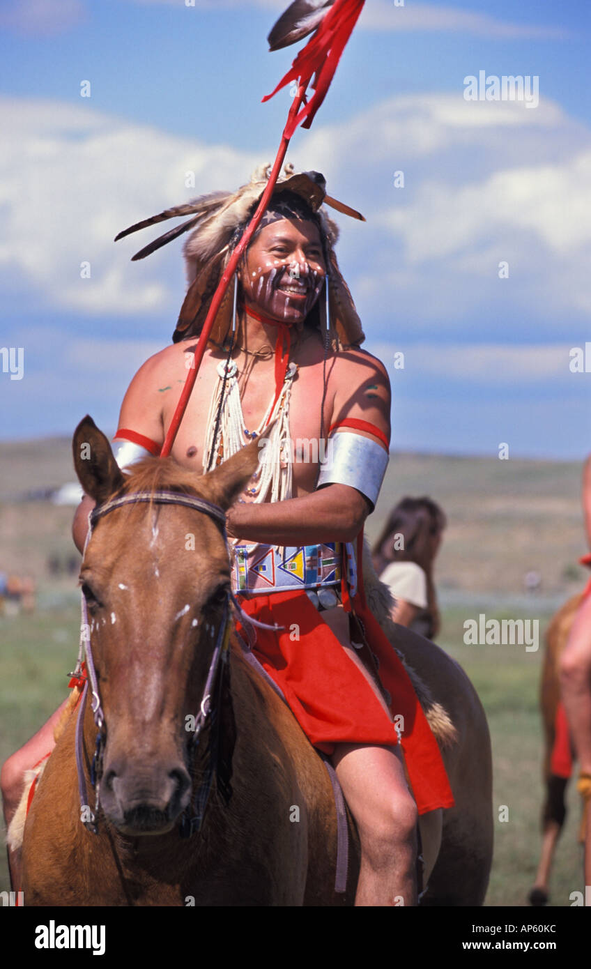USA, Montana, Native from the Crow Indian Reservation, during a Powwow