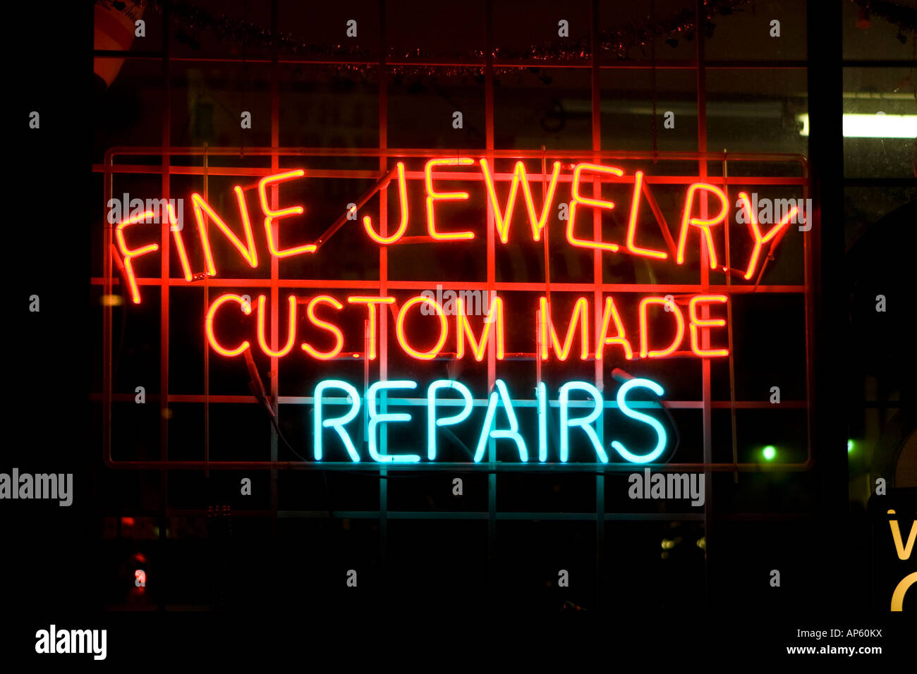 Fine Jewelry Custom Made Sign Stock Photo