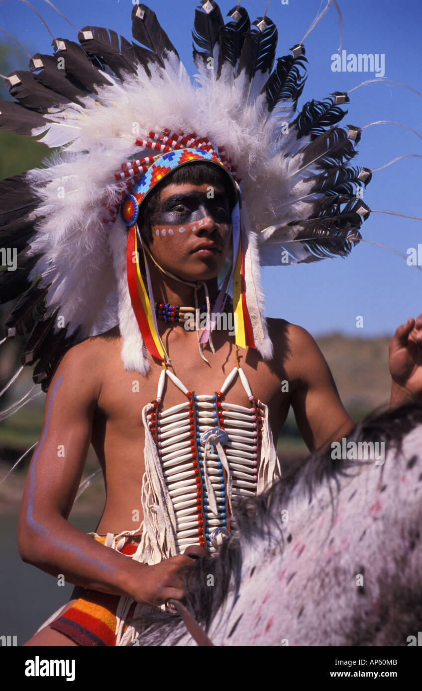 USA, Montana, Powwow Dancers of the Flathead Indian Reservation Stock
