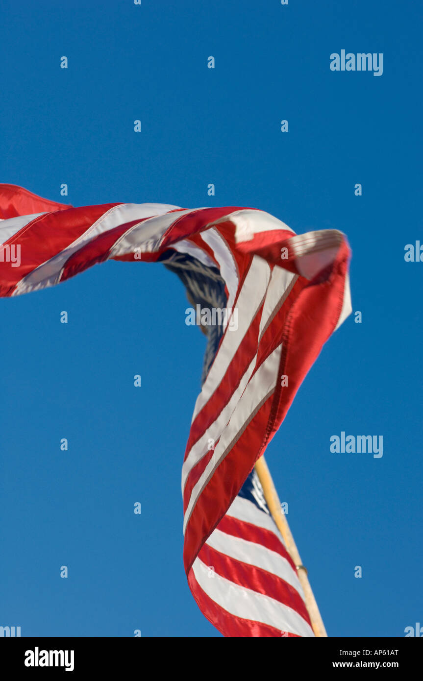 American flag waving blowing flapping stars and stripes red white and ...