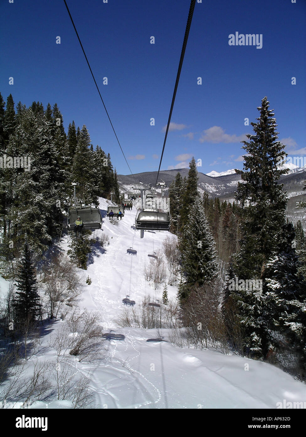 Vail Ski Resort Gore Mountain Range in Colorado Stock Photo
