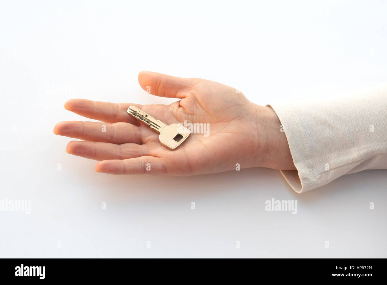 Key on the hand Stock Photo - Alamy