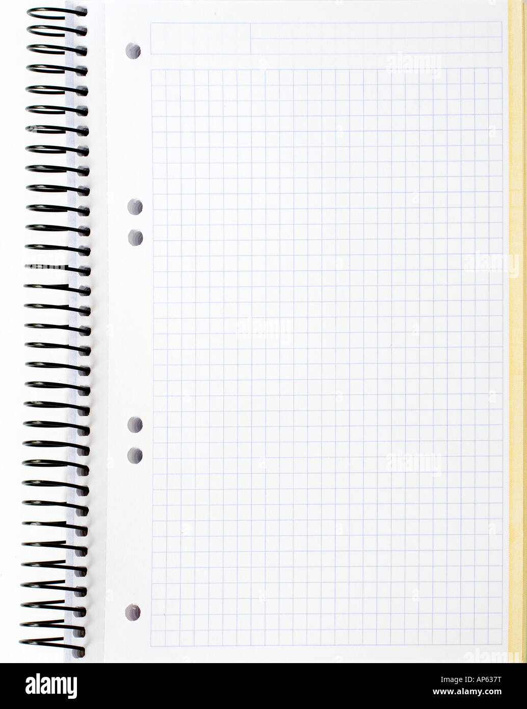 blank notebook sheet Stock Photo Alamy