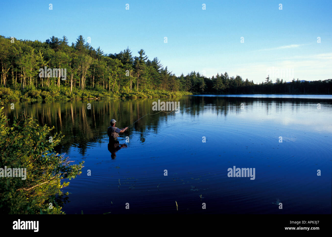 Freedom, NH Flyfishing in Trout Pond in New Hampshire's Lakes Region