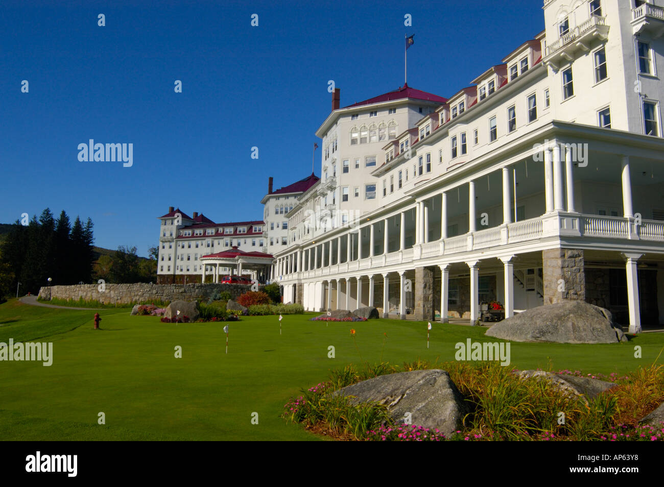 Bretton Woods, NH, USA, putting green at The Mount Washington Resort at