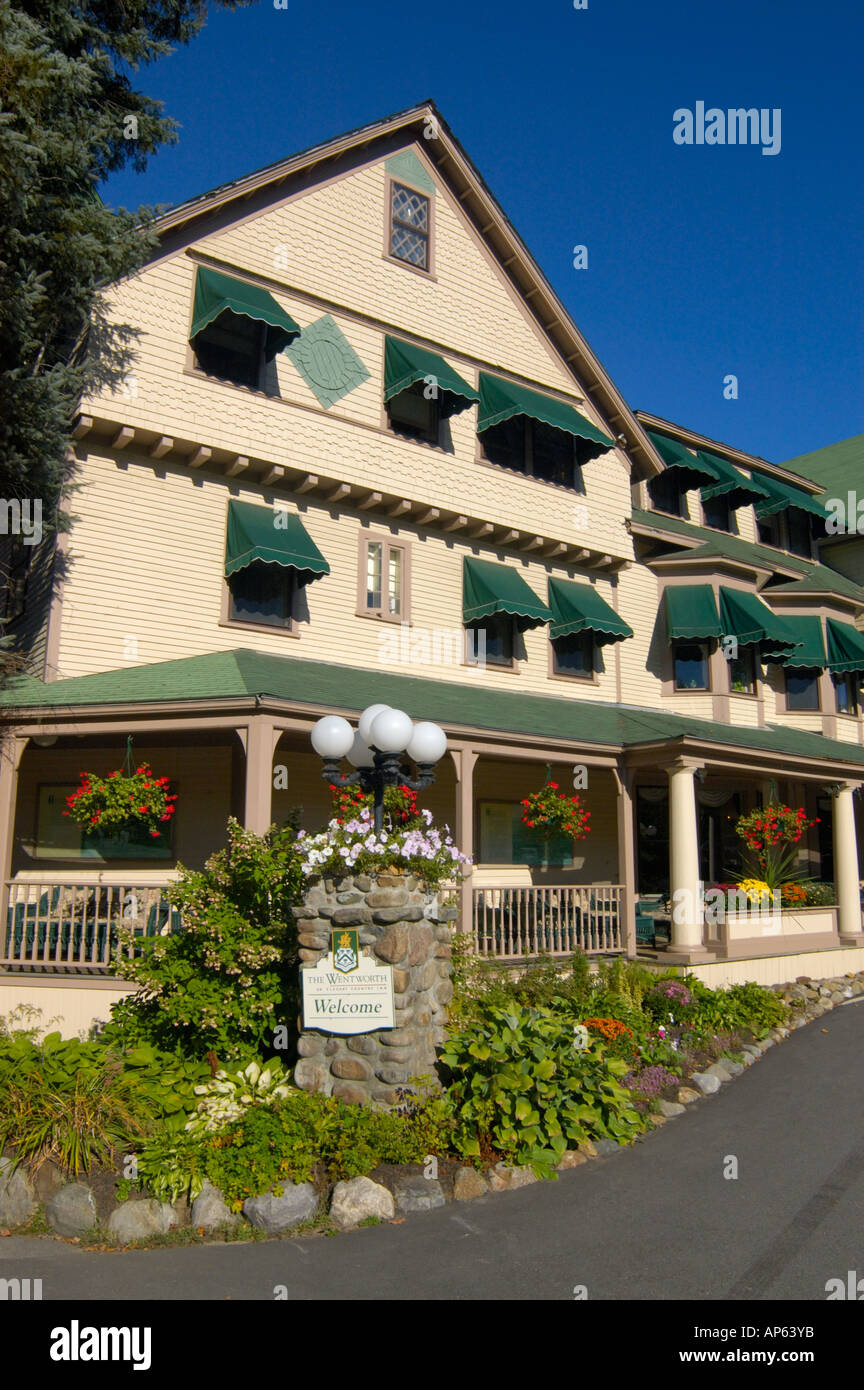 Jackson, NH, USA, The Wentworth entrance Stock Photo Alamy