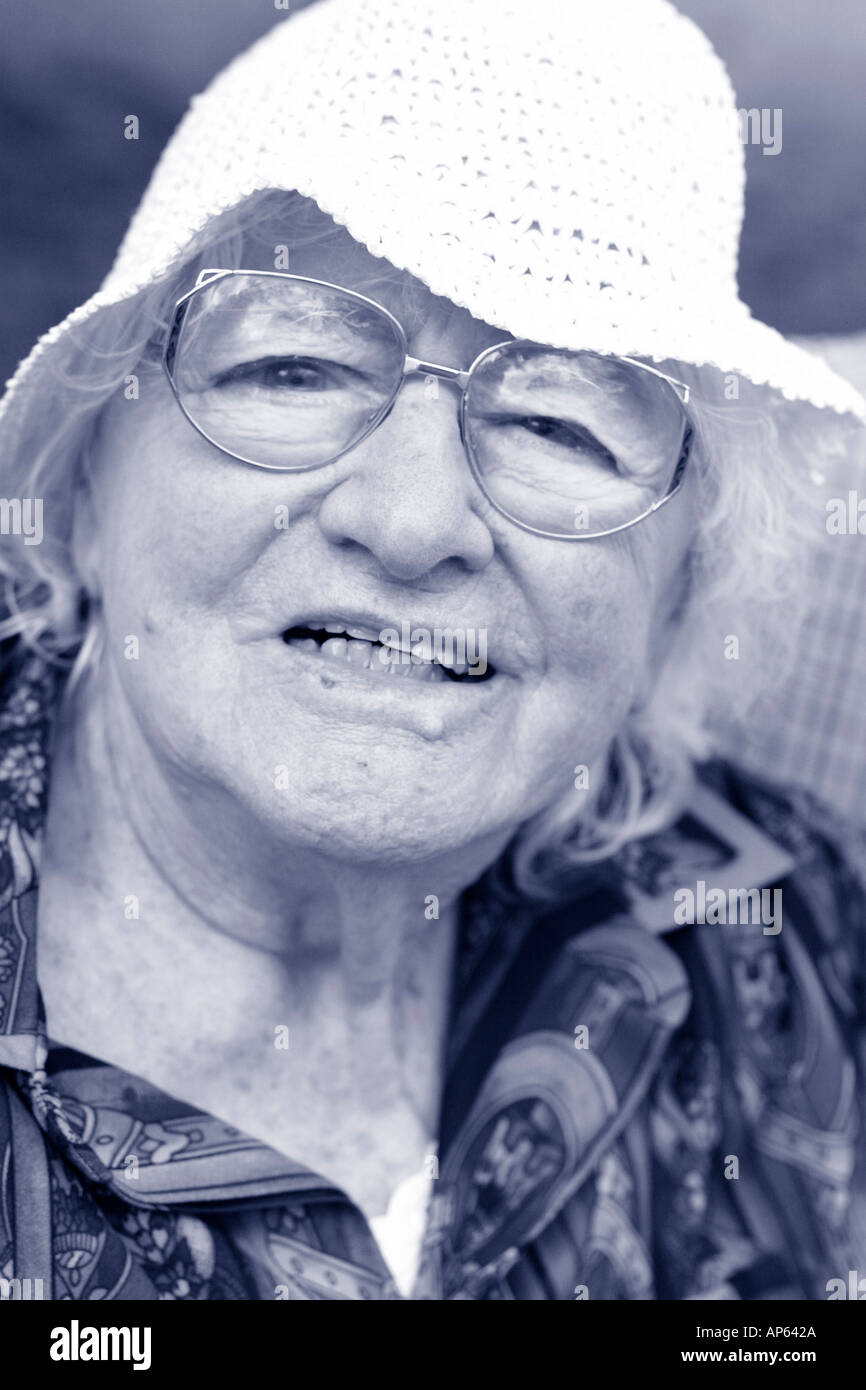 Portrait einer aelteren Dame Portrait of smiling elderly woman senior Stock Photo