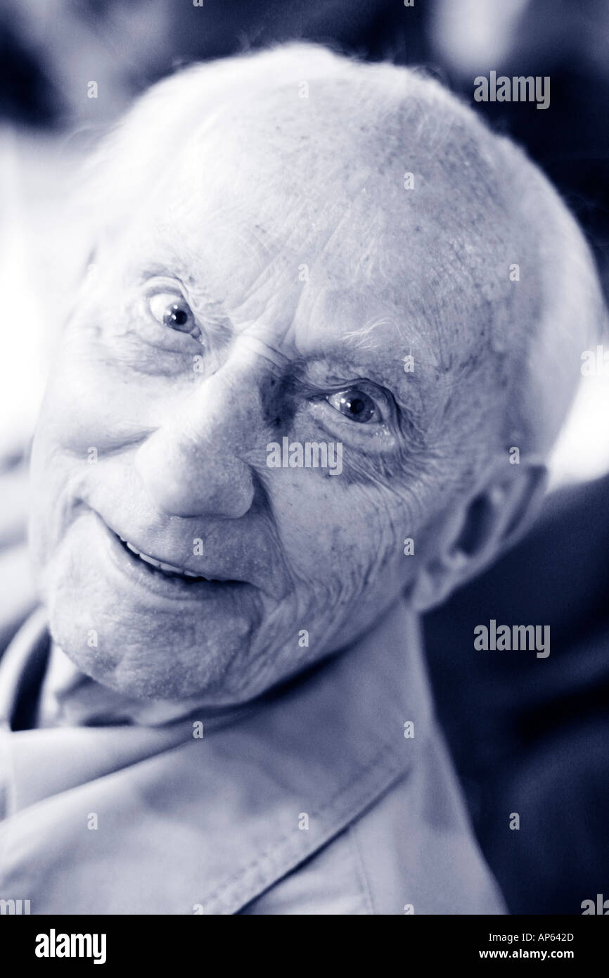 Portrait eines aelteren Herrn Portrait of smiling elderly man senior Stock Photo