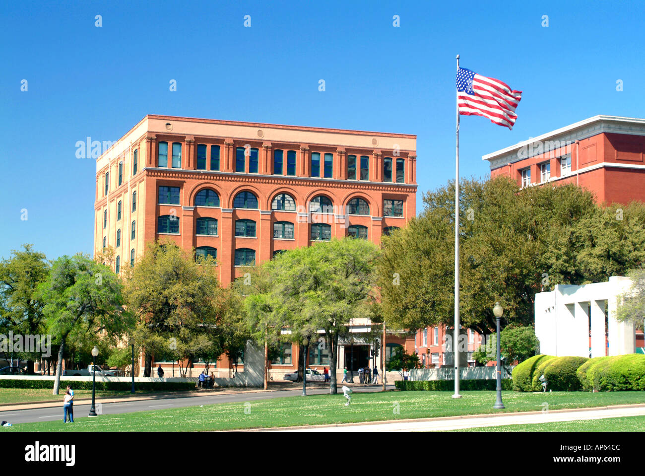 Texas School Book Depository in Dallas Texas the assassination of US President John F Kennedy Stock Photo