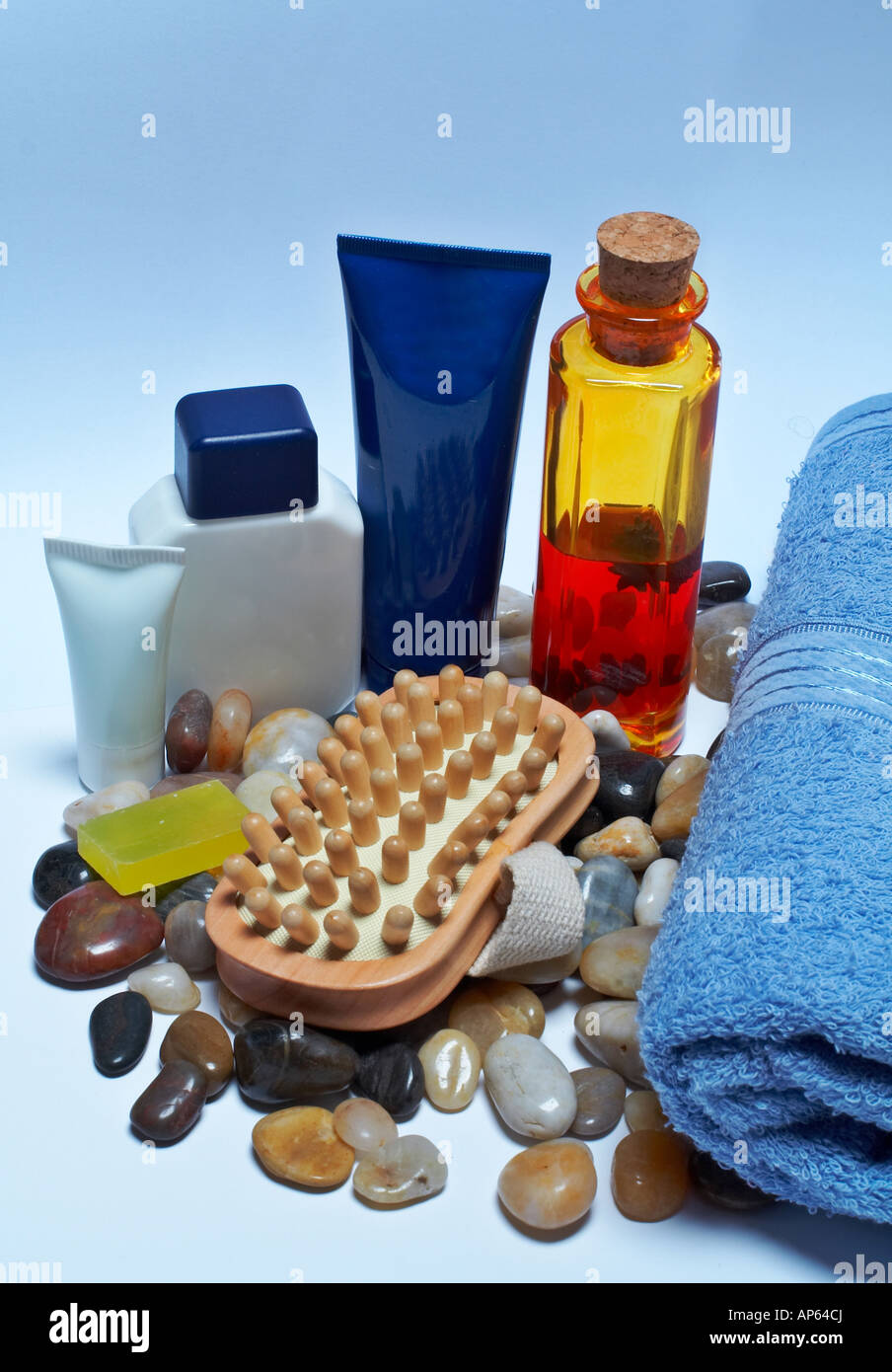 Bath accessories and beauty products Stock Photo - Alamy