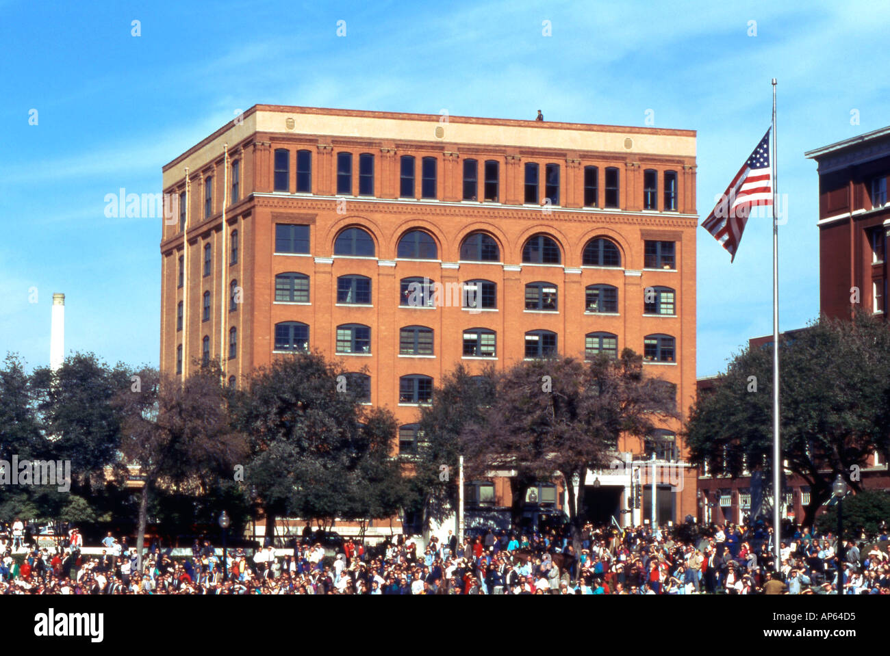 Texas School Book Depository in Dallas Texas the assassination of US President John F Kennedy Stock Photo