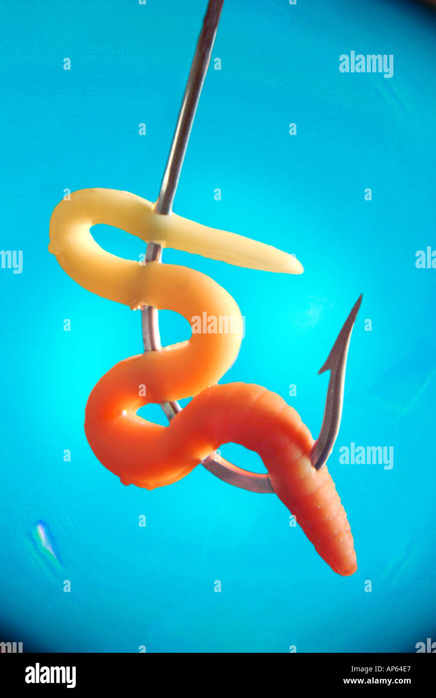 Fishing hook worm hi-res stock photography and images - Alamy