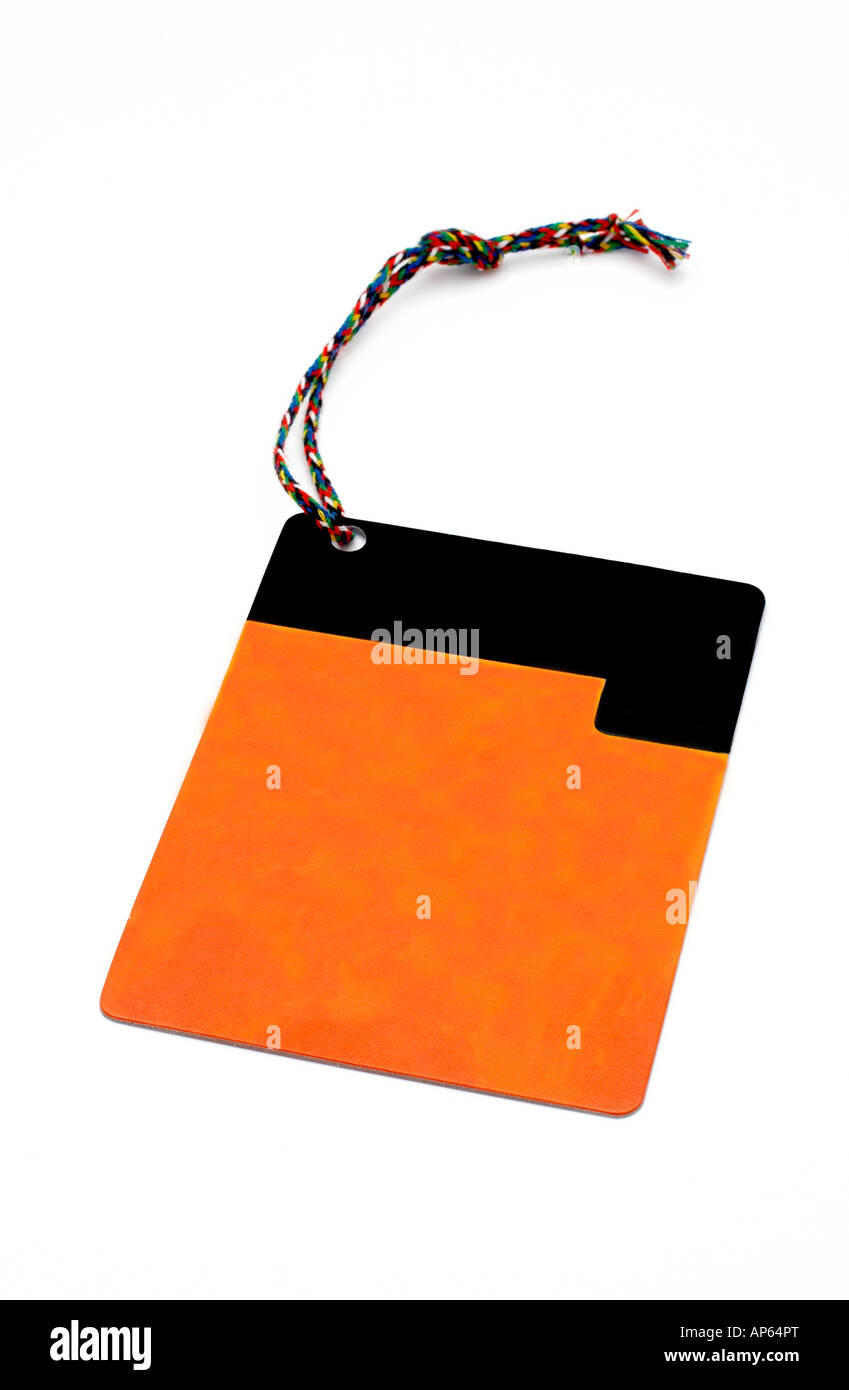 Blank price tag closeup over white background Stock Photo - Alamy