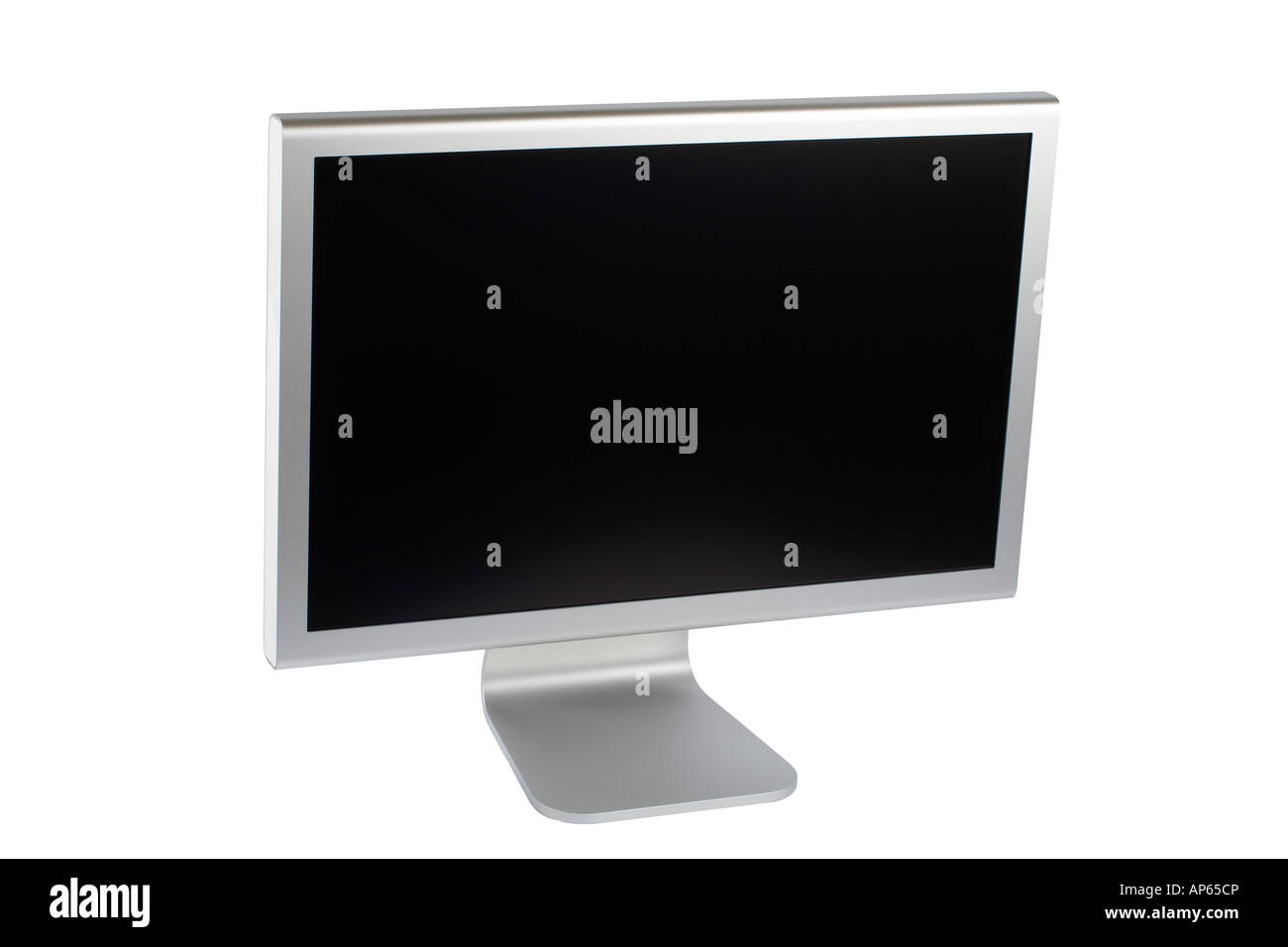 A flat panel lcd computer monitor isolated on white background Stock Photo