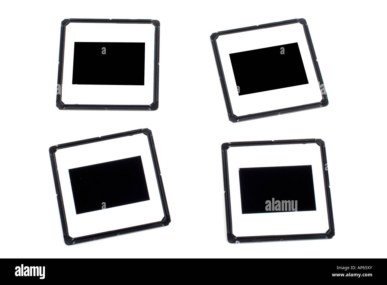 Four photo frames to insert your own images on white background Stock Photo Alamy