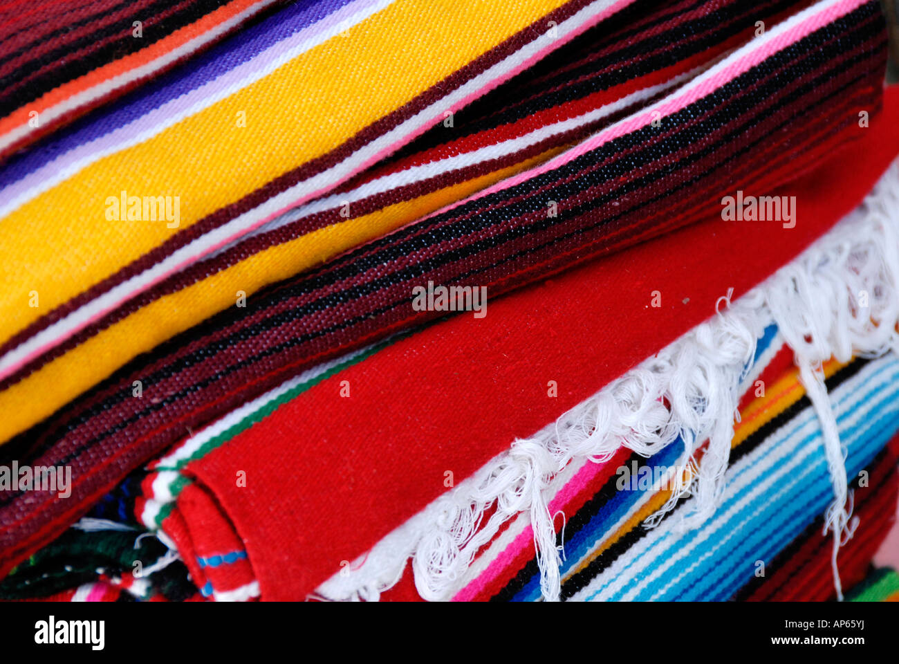 Colourful mexican rugs Stock Photo Alamy