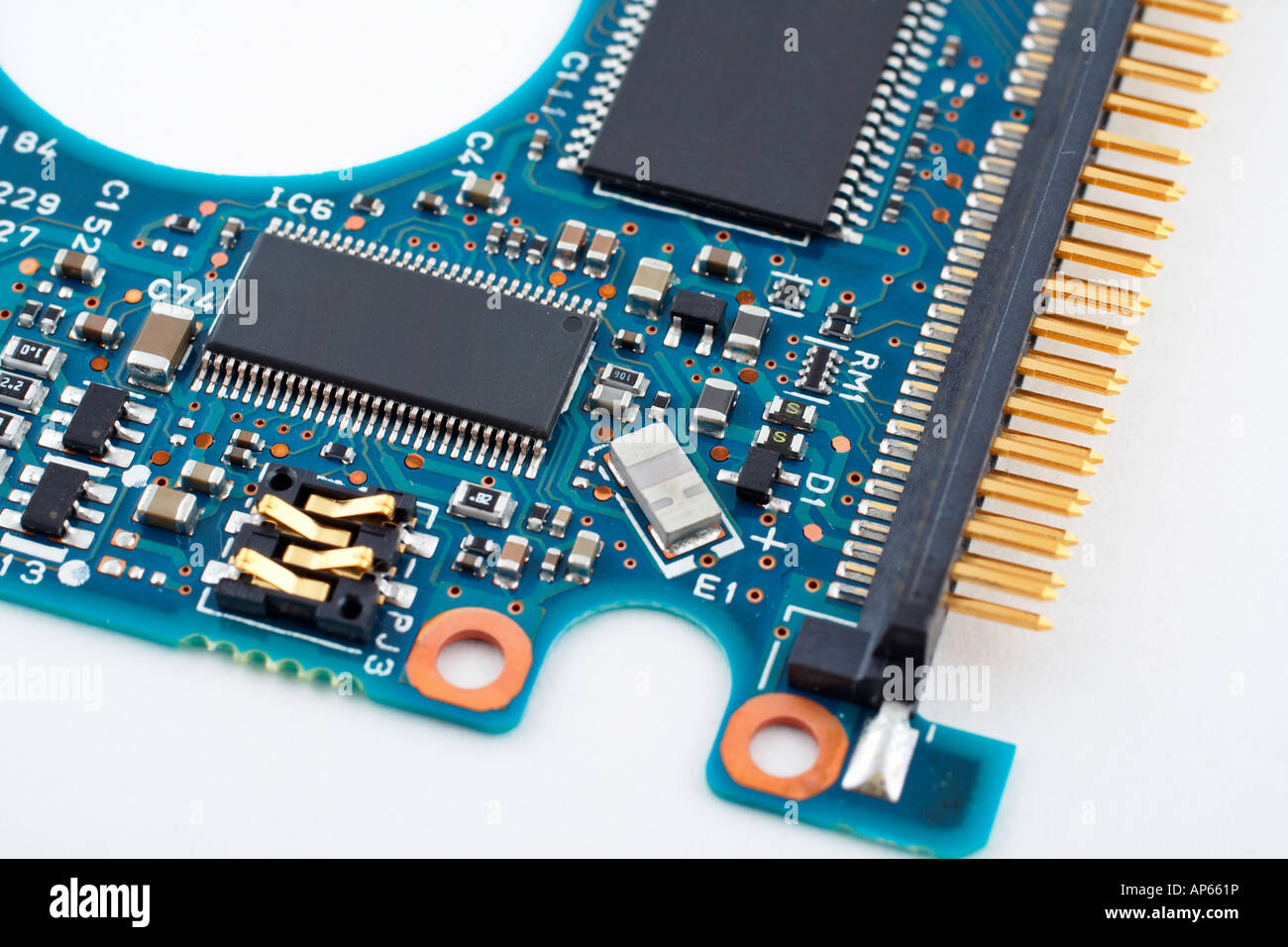 Electronic circuit board on white background Stock Photo Alamy