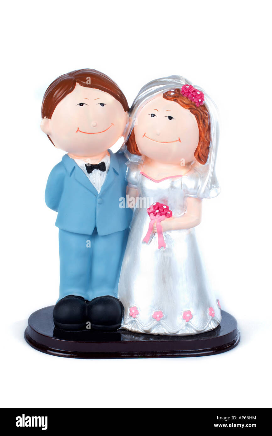 Wedding couple on white background Stock Photo - Alamy