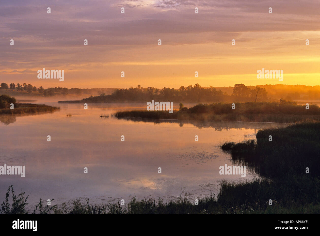 Small Lake in Turtle Mountains of North Dakota Stock Photo Alamy