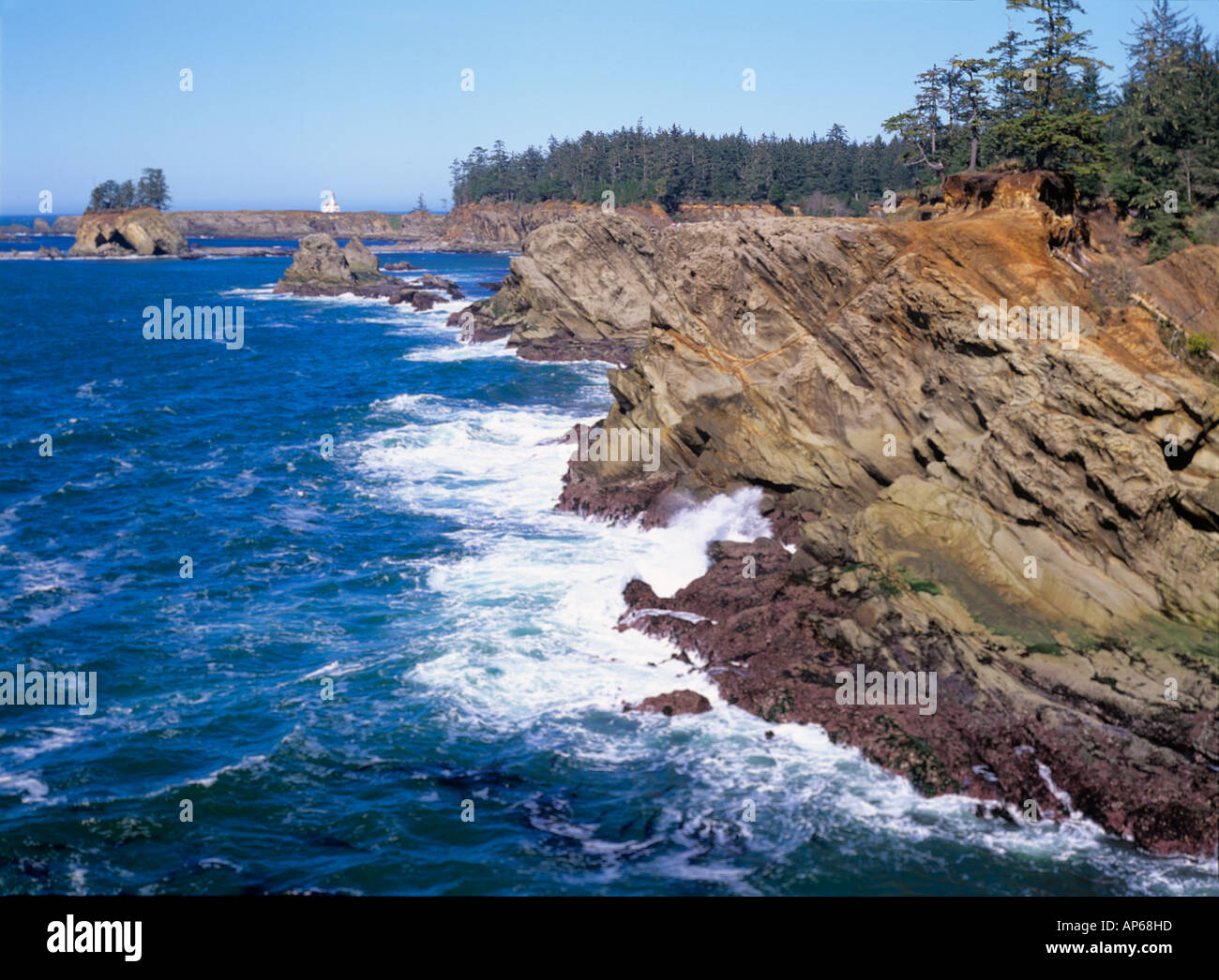 Shore Acres State Park on  the Central Oregon Coast. Stock Photo