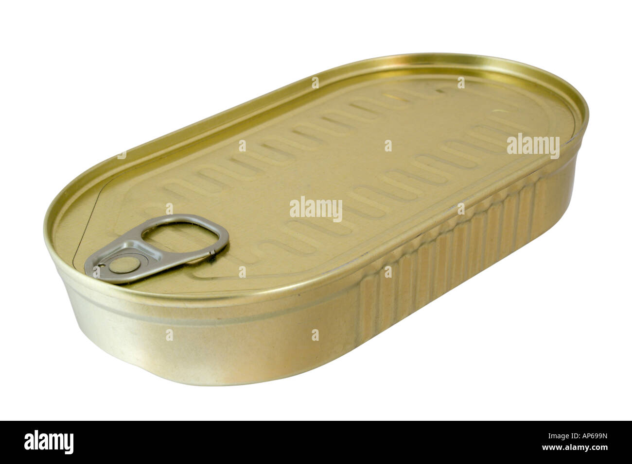 labelless tin Stock Photo