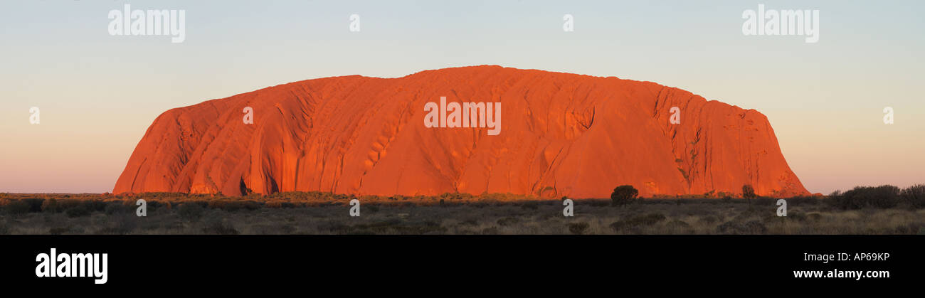 Uluru at sunset Stock Photo