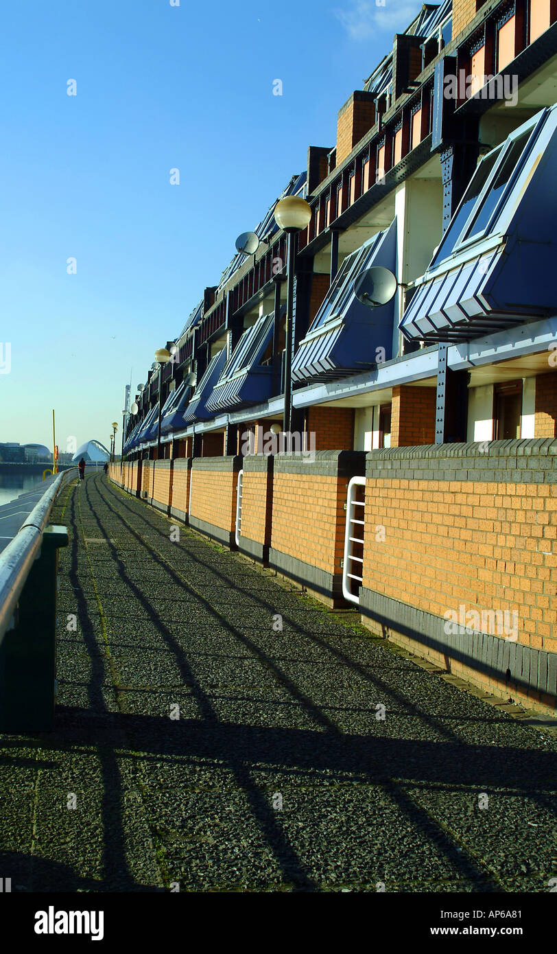 Glasgow riverside apartments river Clyde Stock Photo Alamy