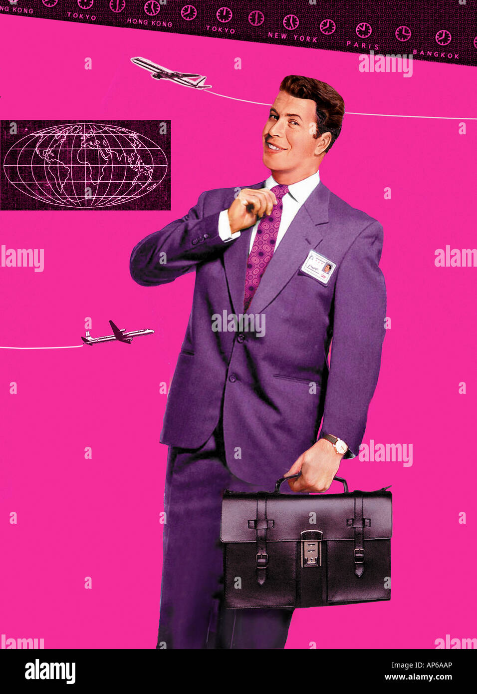 business man with brief case Stock Photo