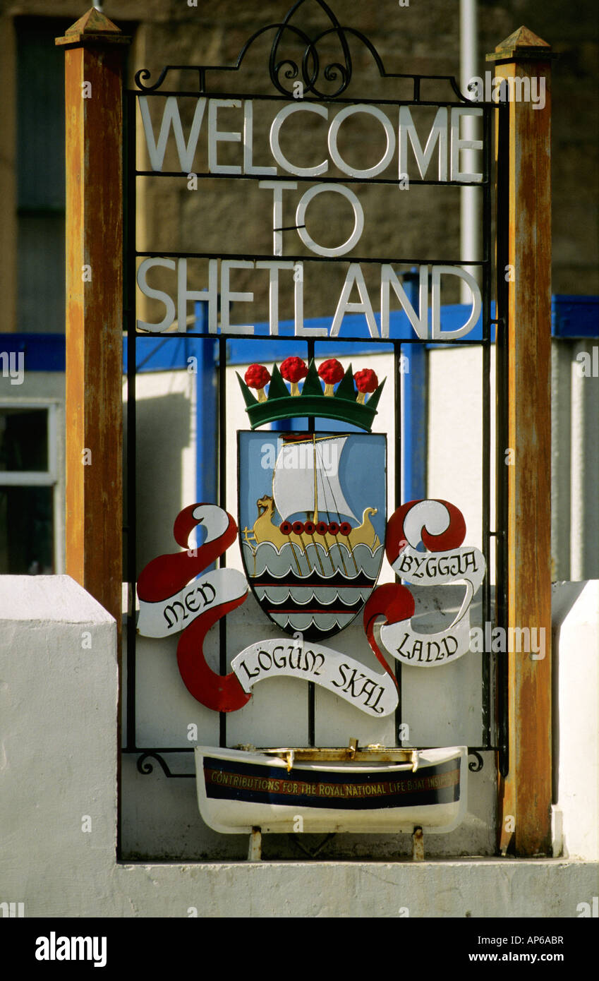 Shetland islands rugged views coast scenery Lerwick is the capital of Shetland Stock Photo