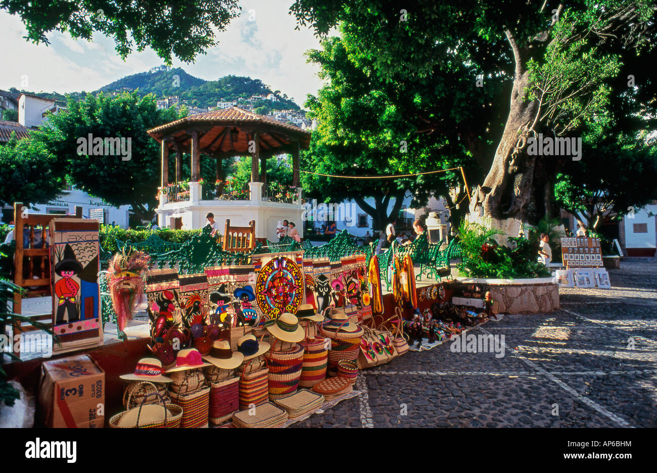 Souvenir Shops at Puebla Mexico Stock Photo