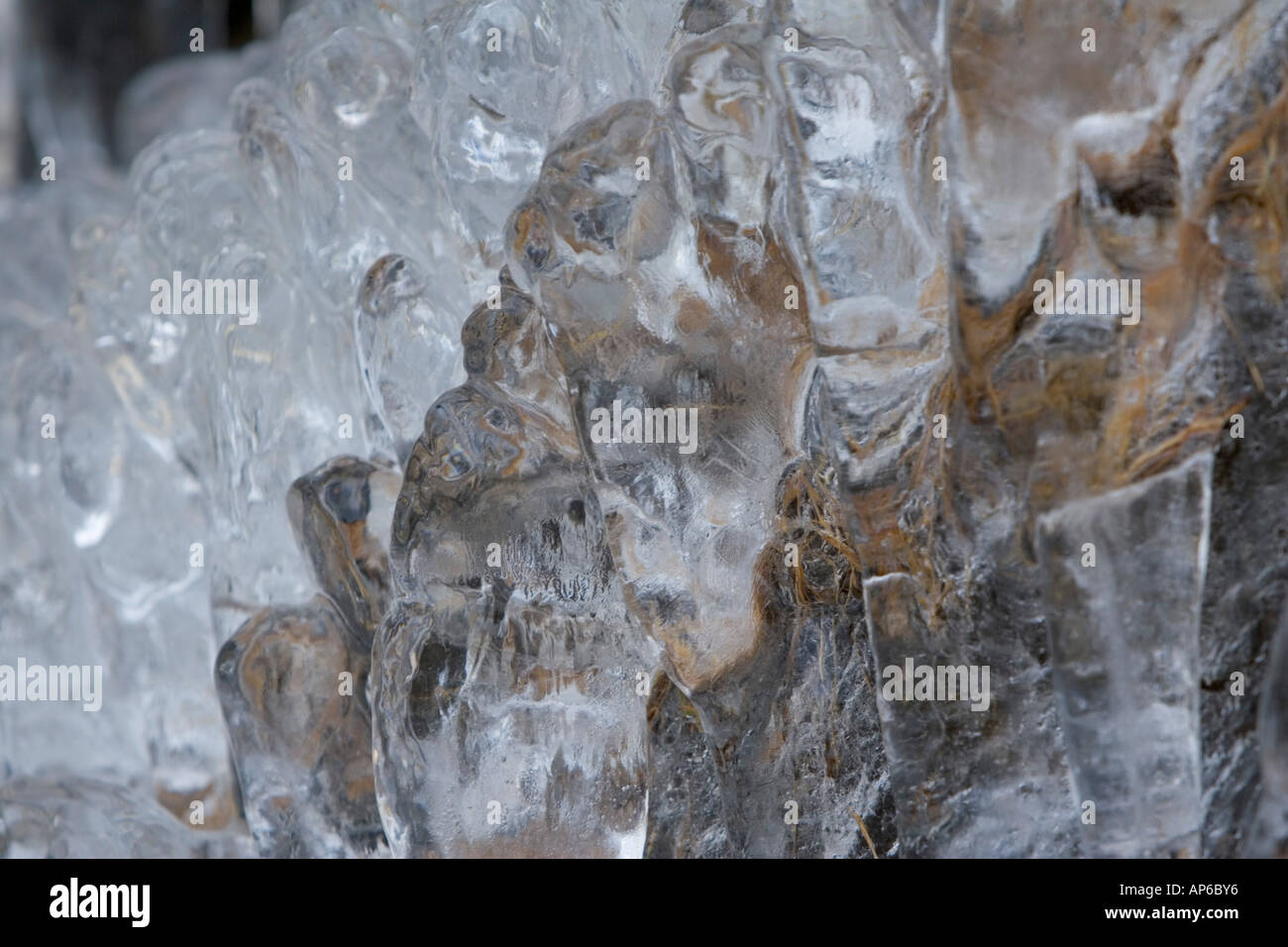 icicles formed by the freezing of dripping water Stock Photo Alamy