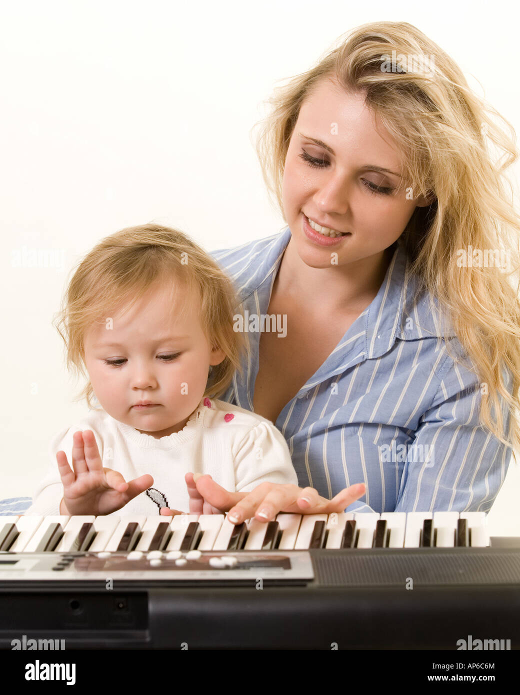 Learning the keyboard Stock Photo Alamy
