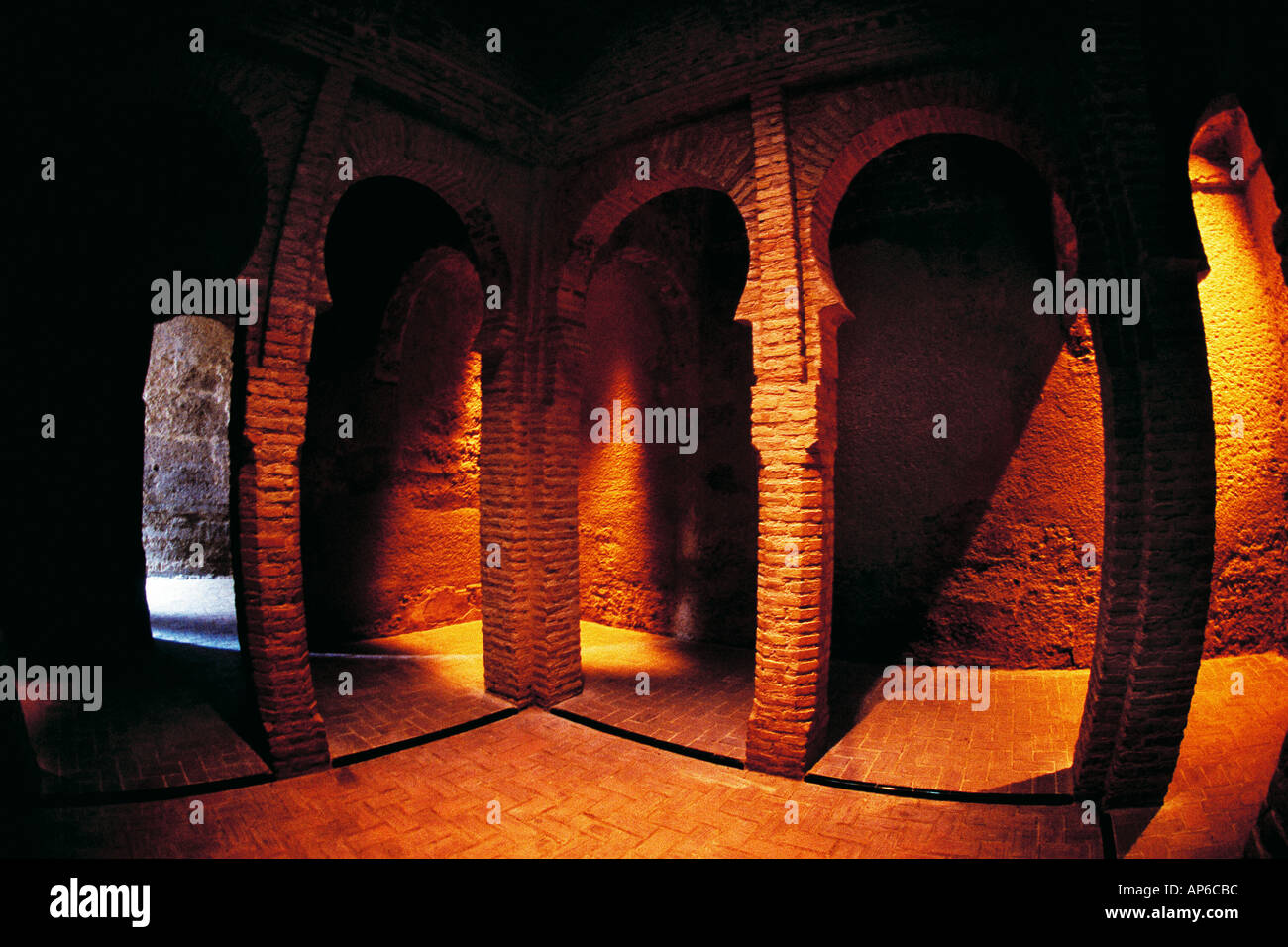 Spain Huelva the moorish mosque inside the castle of Almonaster Stock ...