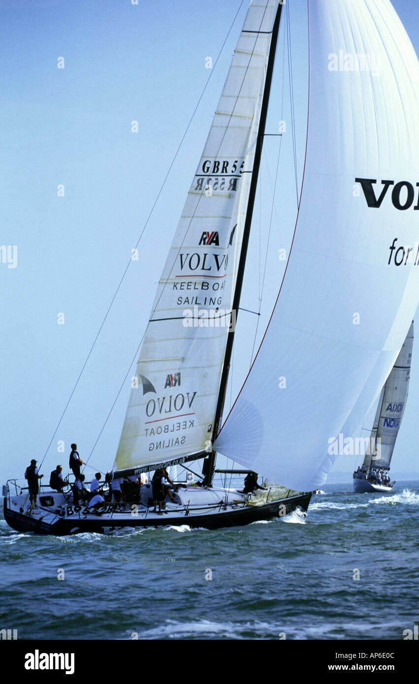 Yacht Racing Cowes Week Stock Photo