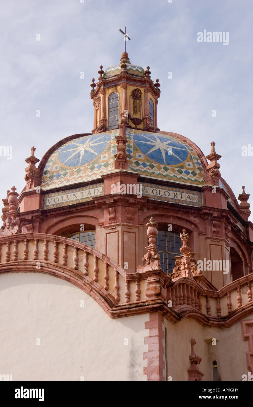 View of the baroque Parish Church of Santa Prisca in Taxco Mexico Stock ...
