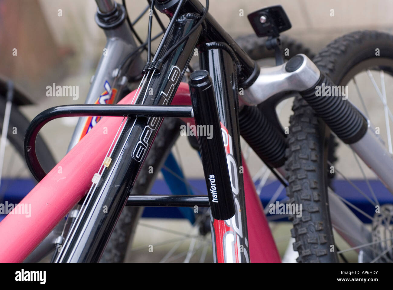 Lock on bicycle to prevent theft Stock Photo Alamy