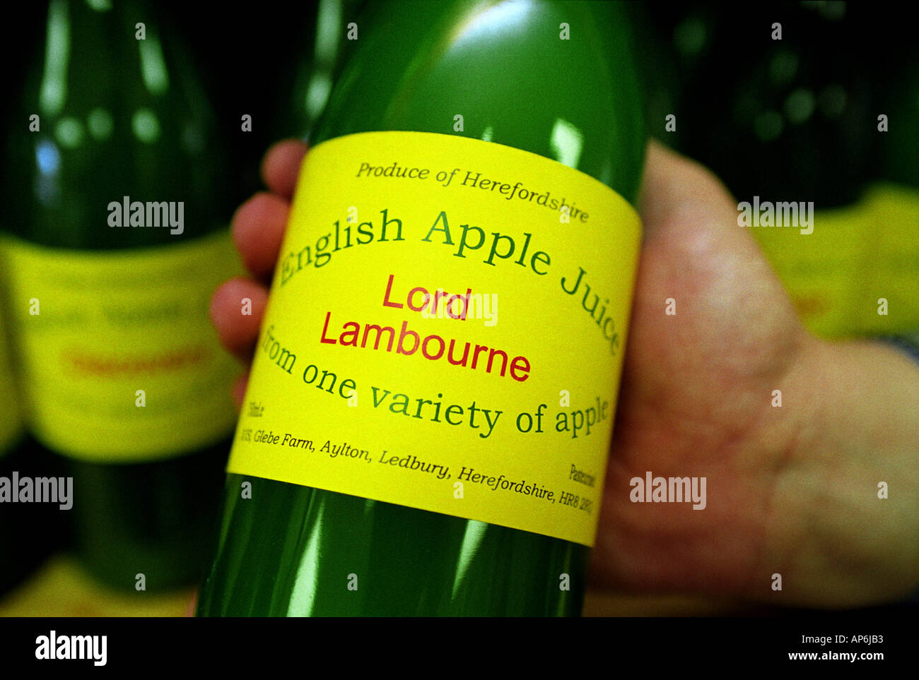 A BOTTLE OF ENGLISH APPLE JUICE Stock Photo Alamy