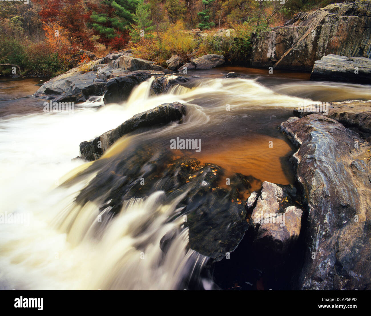 Big Falls on the Eau Claire River in Wisconsin Stock Photo - Alamy