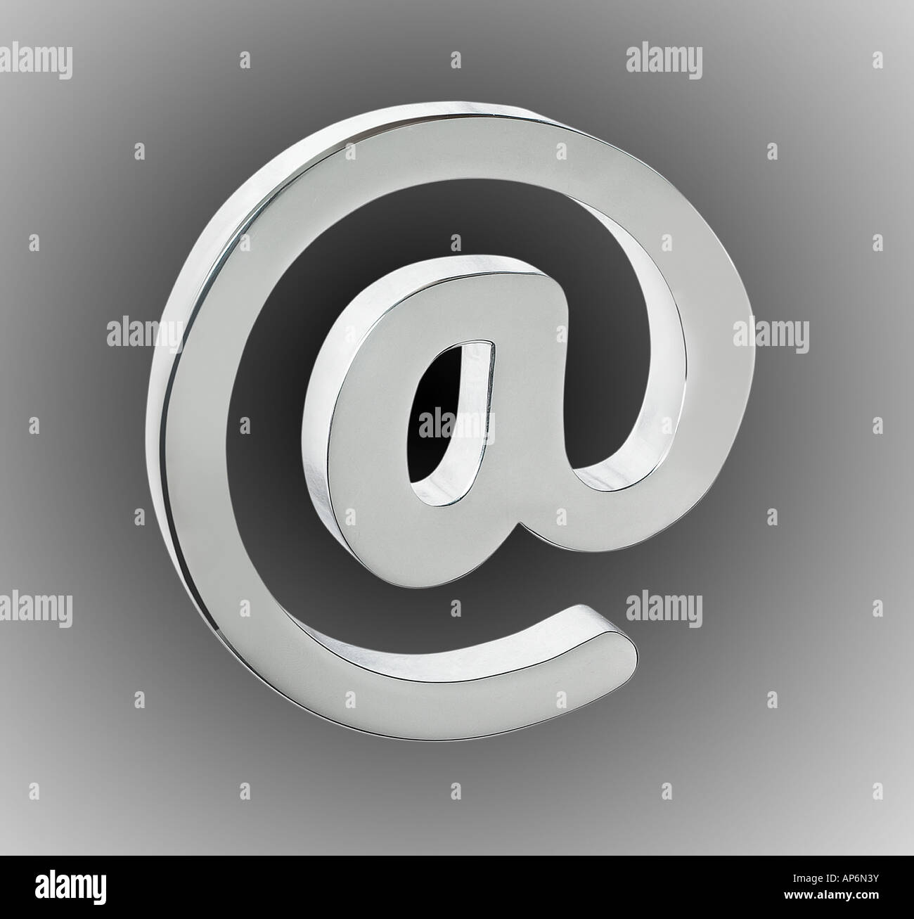 @ At Symbol For Internet World Wide Web Page Address, Metal Icon In Studio Stock Photo