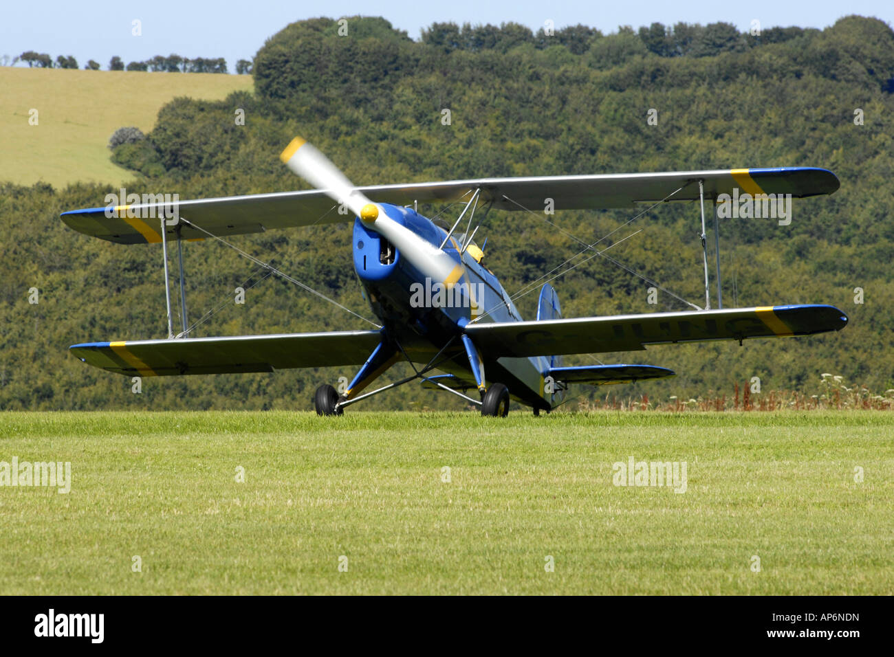 G JUNG 1930s Bucker Jungmann German flight trainer at a weekend 