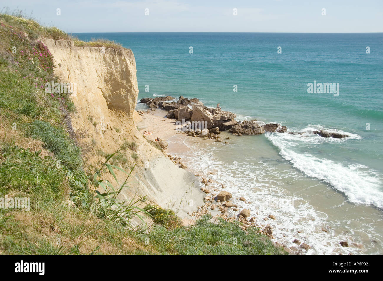 Beach and White Town, Conil De La Frontera. Editorial Stock Photo - Image  of building, blue: 63334888