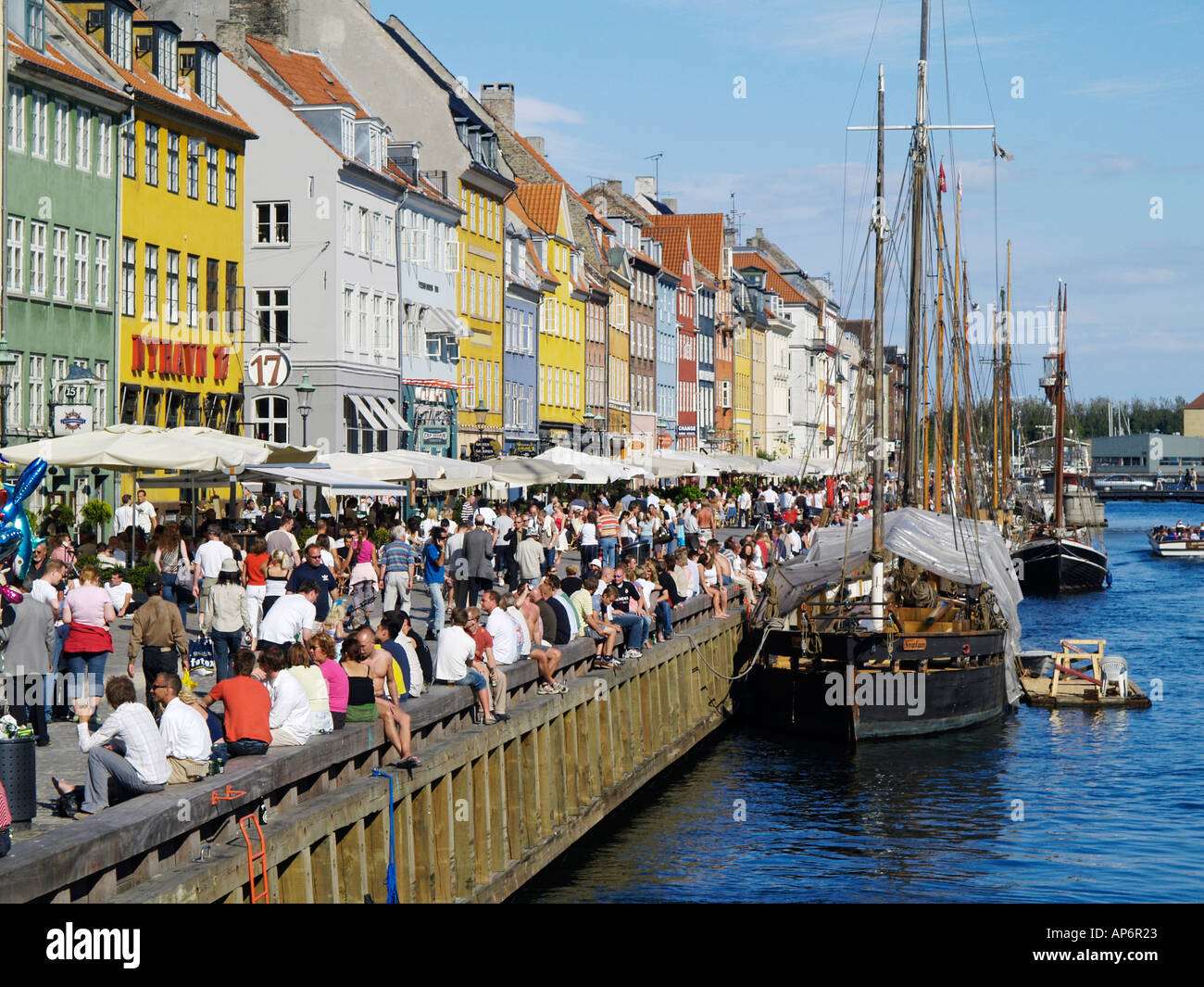 Copenhagen Nyhavn Stock Photo