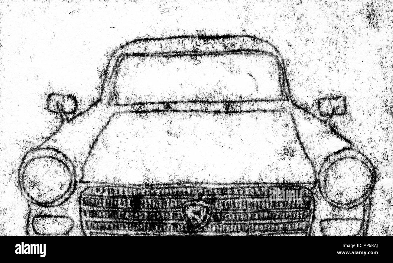 Old Car Drawing Black And White Stock Photos Images Alamy