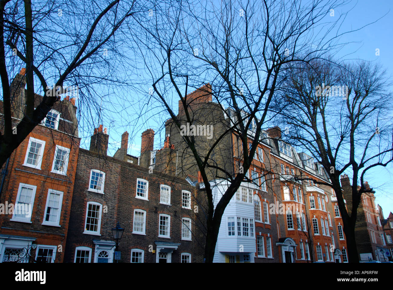 Terraced houses in Church Row Hampstead, London, England Stock Photo