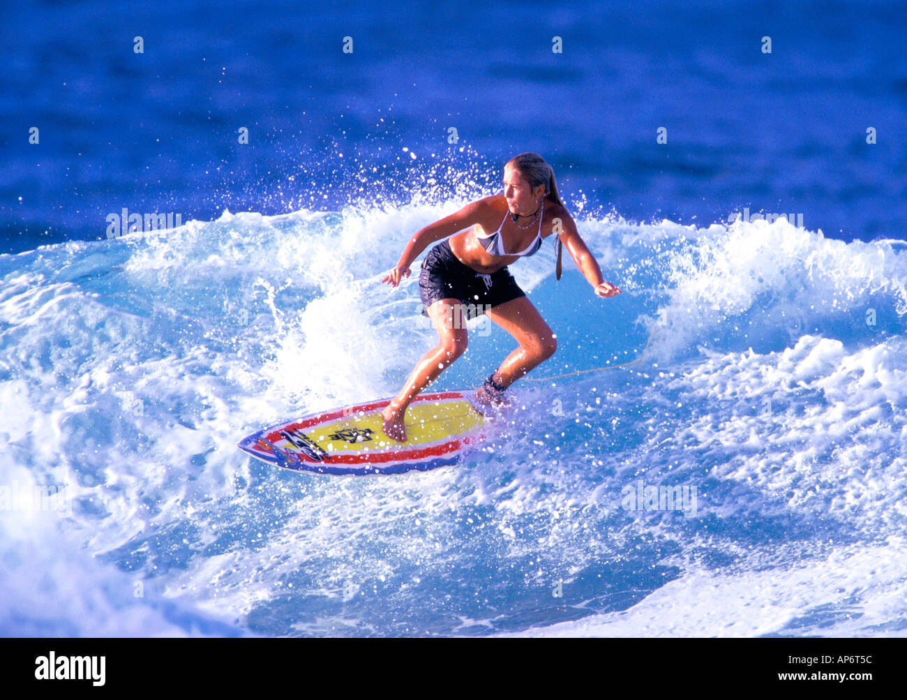 Woman surfer in action Stock Photo Alamy Woman surfer in action Stock Photo Alamy