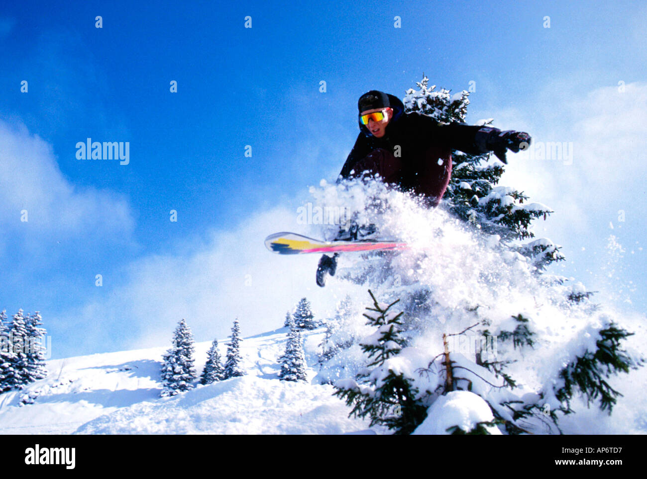 LEISURE SNOWBOARDING IN FLAINE FRANCE Stock Photo Alamy