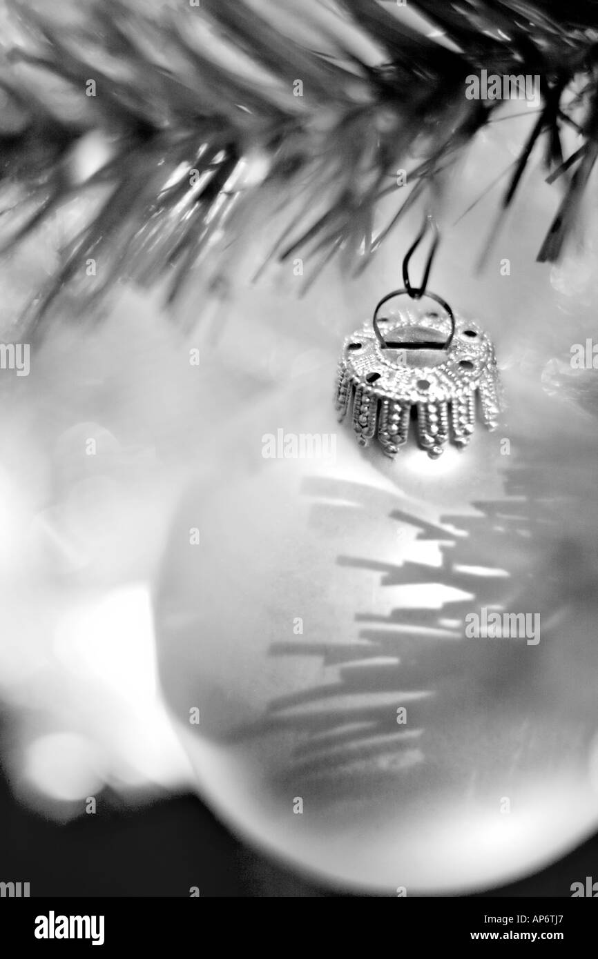 christmas ornament in black and white Stock Photo